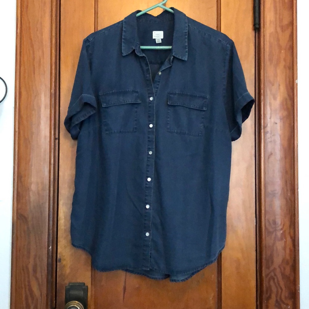 Short Sleeve denim button down